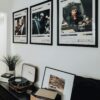 Black and white framed print