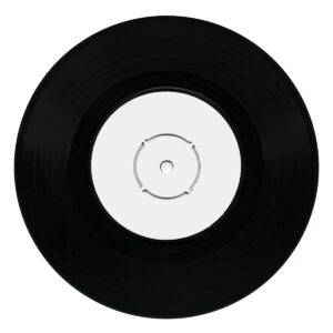 Black and white vinyl record