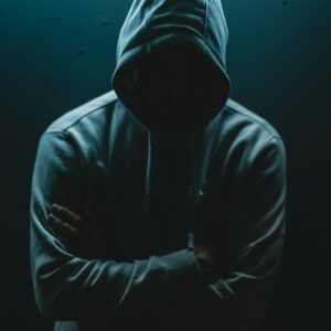 Person in black hoodie