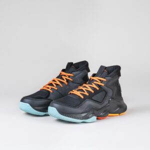 Black and orange sneakers