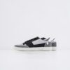 Black and white low-top sneakers