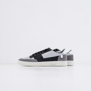 Black and white low-top sneakers
