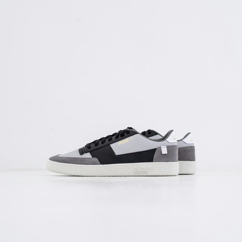 Black and white low-top sneakers