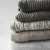Cosy white and brown sweaters