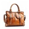 Stylish brown leather bag