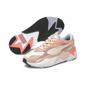 White black and red sneakers