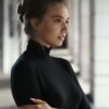 Woman in black long sleeve top